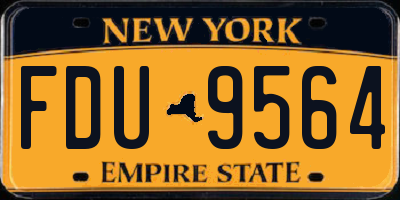 NY license plate FDU9564