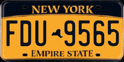 NY license plate FDU9565