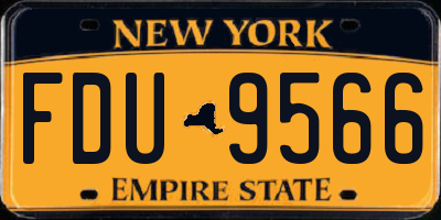 NY license plate FDU9566