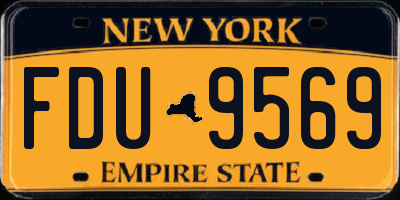 NY license plate FDU9569