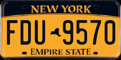 NY license plate FDU9570