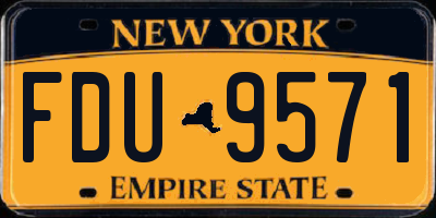 NY license plate FDU9571
