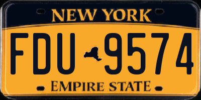 NY license plate FDU9574