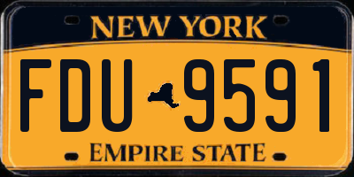 NY license plate FDU9591