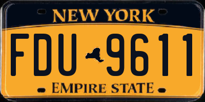 NY license plate FDU9611