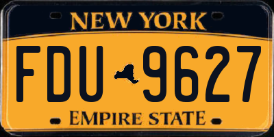 NY license plate FDU9627