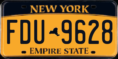NY license plate FDU9628