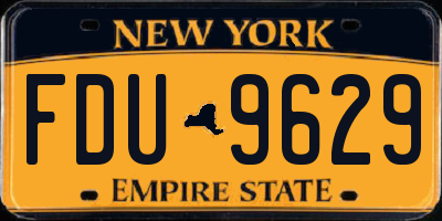 NY license plate FDU9629