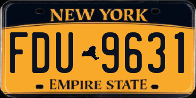 NY license plate FDU9631