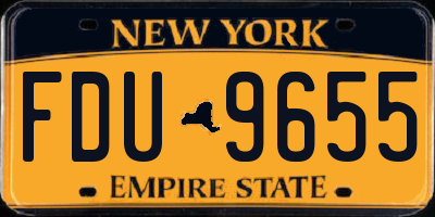 NY license plate FDU9655