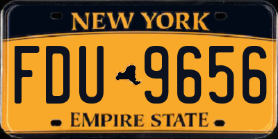NY license plate FDU9656