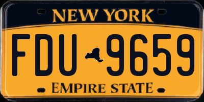 NY license plate FDU9659