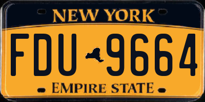 NY license plate FDU9664