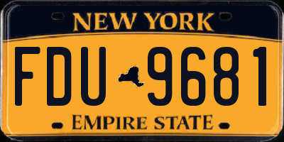 NY license plate FDU9681
