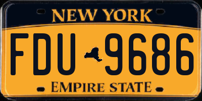 NY license plate FDU9686