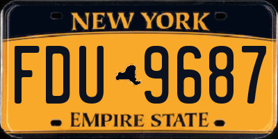 NY license plate FDU9687