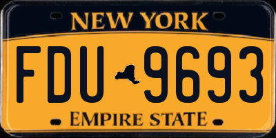 NY license plate FDU9693