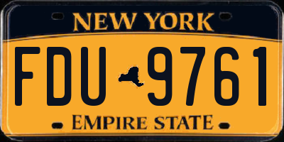 NY license plate FDU9761