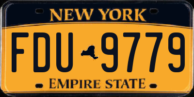 NY license plate FDU9779