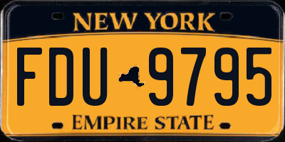 NY license plate FDU9795