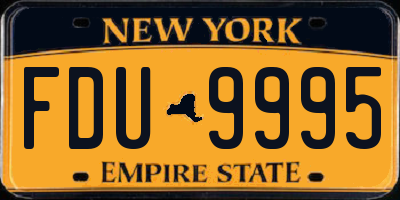NY license plate FDU9995