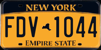 NY license plate FDV1044