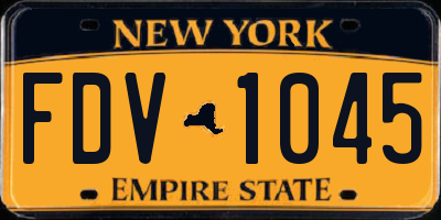 NY license plate FDV1045