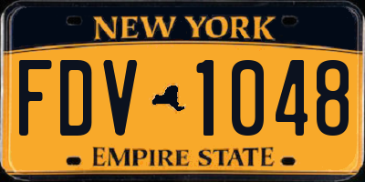NY license plate FDV1048