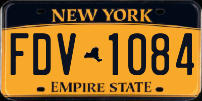 NY license plate FDV1084