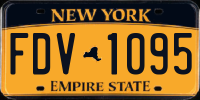 NY license plate FDV1095