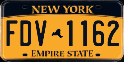 NY license plate FDV1162