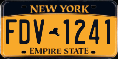 NY license plate FDV1241