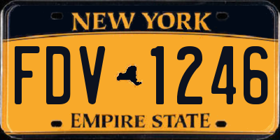 NY license plate FDV1246