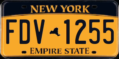NY license plate FDV1255