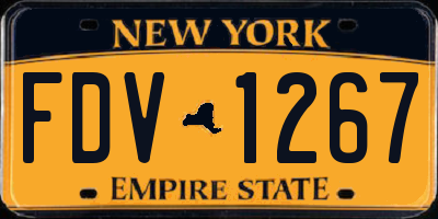 NY license plate FDV1267