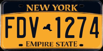 NY license plate FDV1274