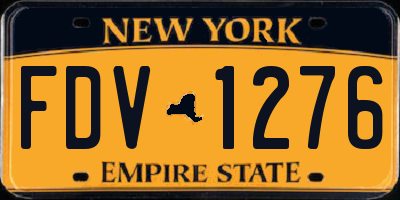 NY license plate FDV1276