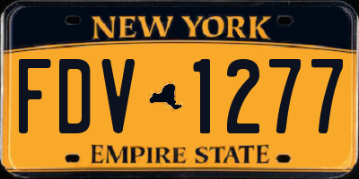 NY license plate FDV1277