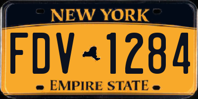 NY license plate FDV1284
