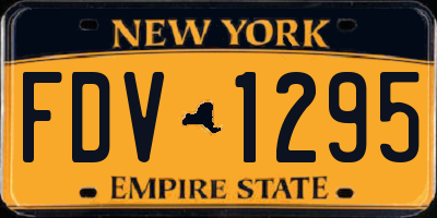 NY license plate FDV1295