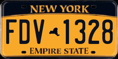 NY license plate FDV1328