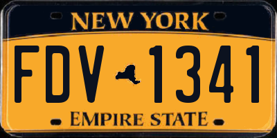NY license plate FDV1341