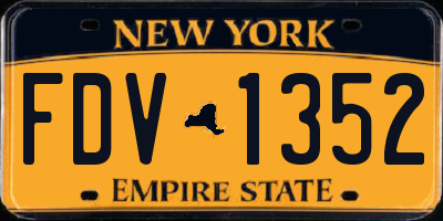 NY license plate FDV1352
