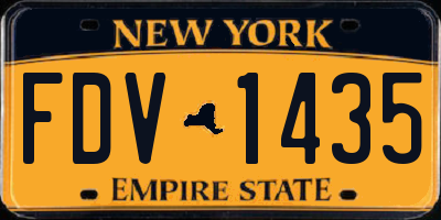 NY license plate FDV1435