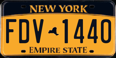 NY license plate FDV1440