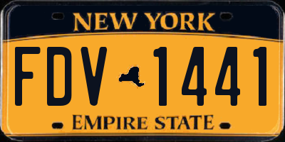 NY license plate FDV1441