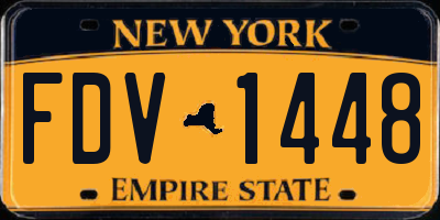NY license plate FDV1448