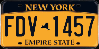 NY license plate FDV1457