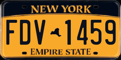NY license plate FDV1459