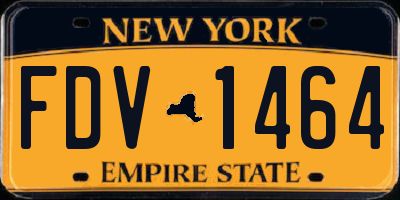 NY license plate FDV1464